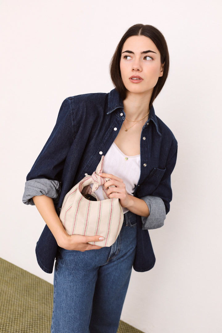 Bolso mano anudado algodón sancho