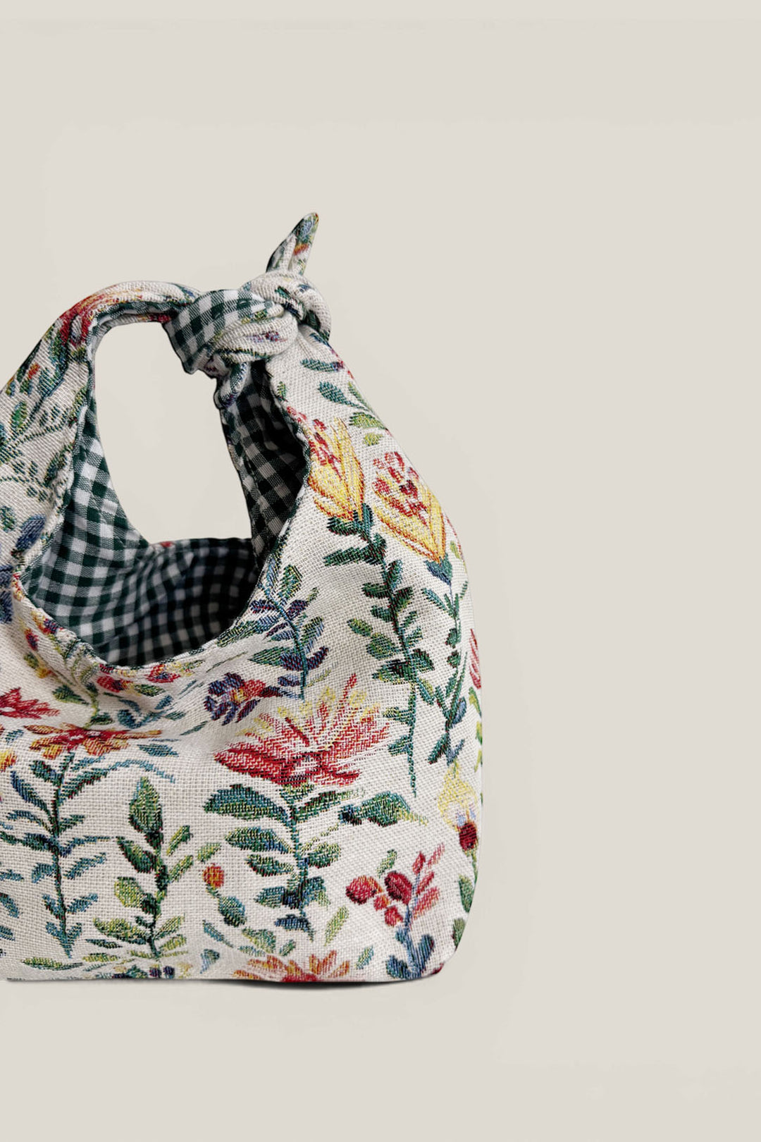 Bolso mano anudado tejido azaleas