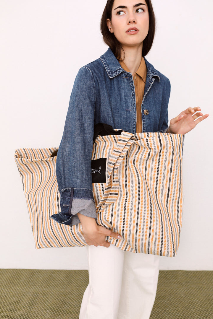 Bolso shopper maxi sarga de burgos miel