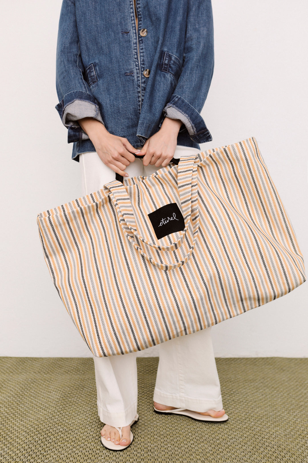 Bolso shopper maxi sarga de burgos miel
