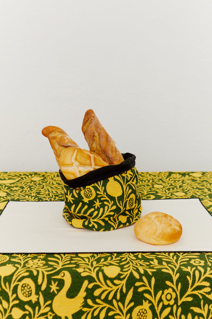 Cesto jacquard granaíno amarillo