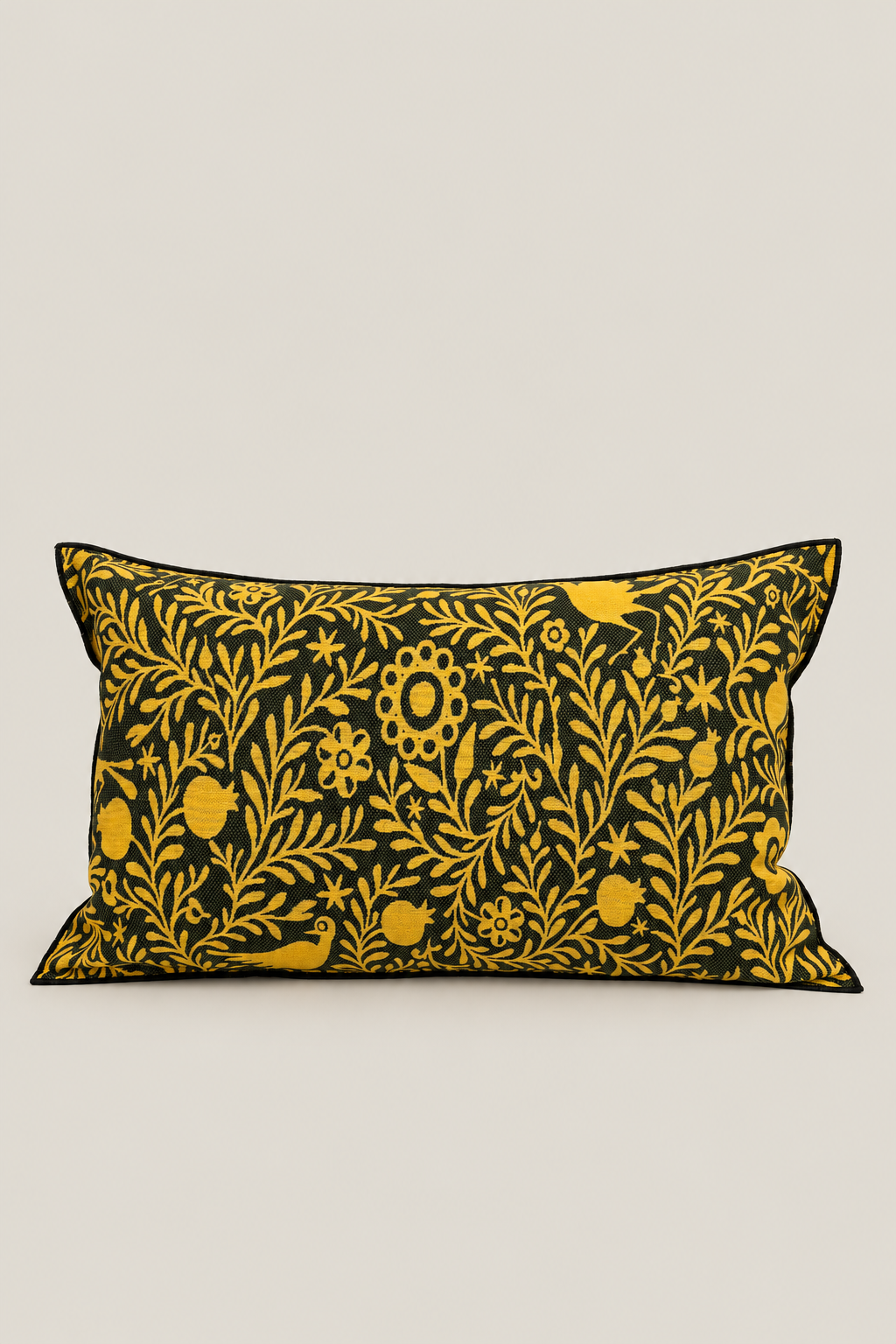 Funda cojín jacquard granaíno amarillo