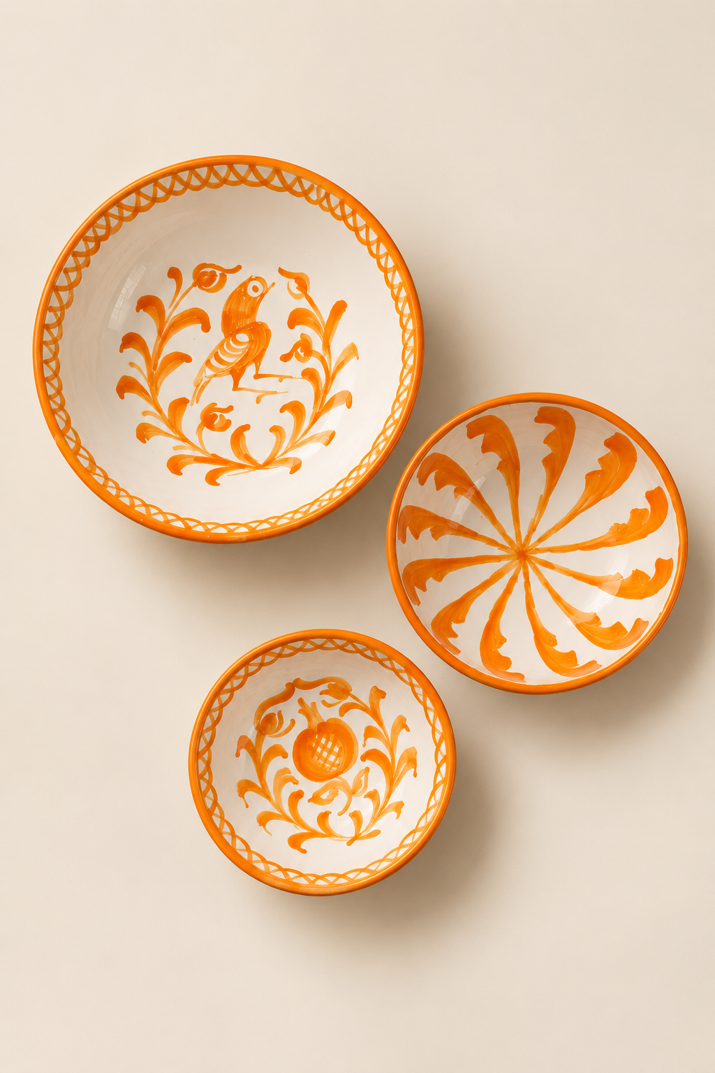Set de cuencos granaíno naranja ácida