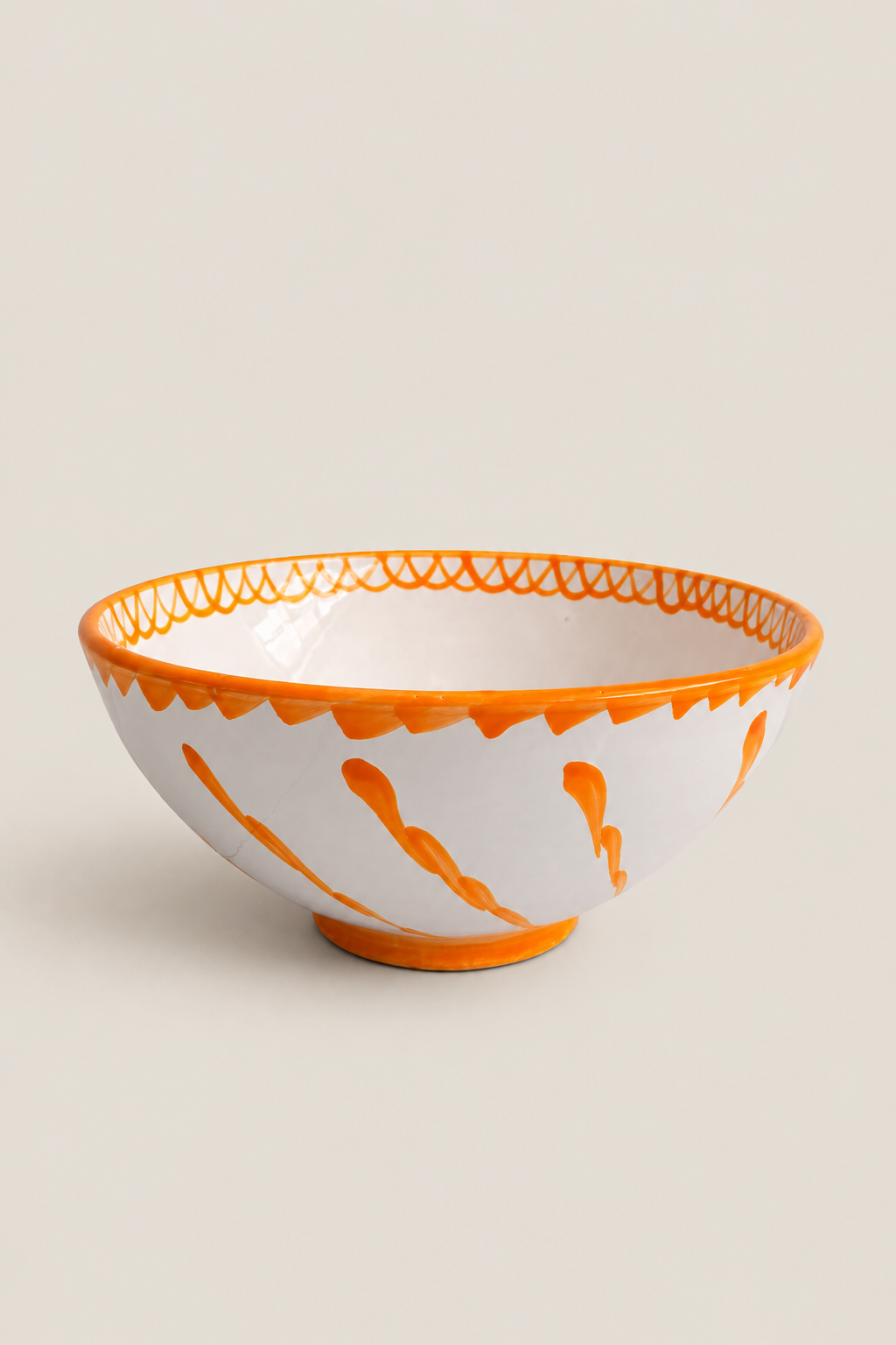 Ensaladera cóncava granaíno naranja ácido