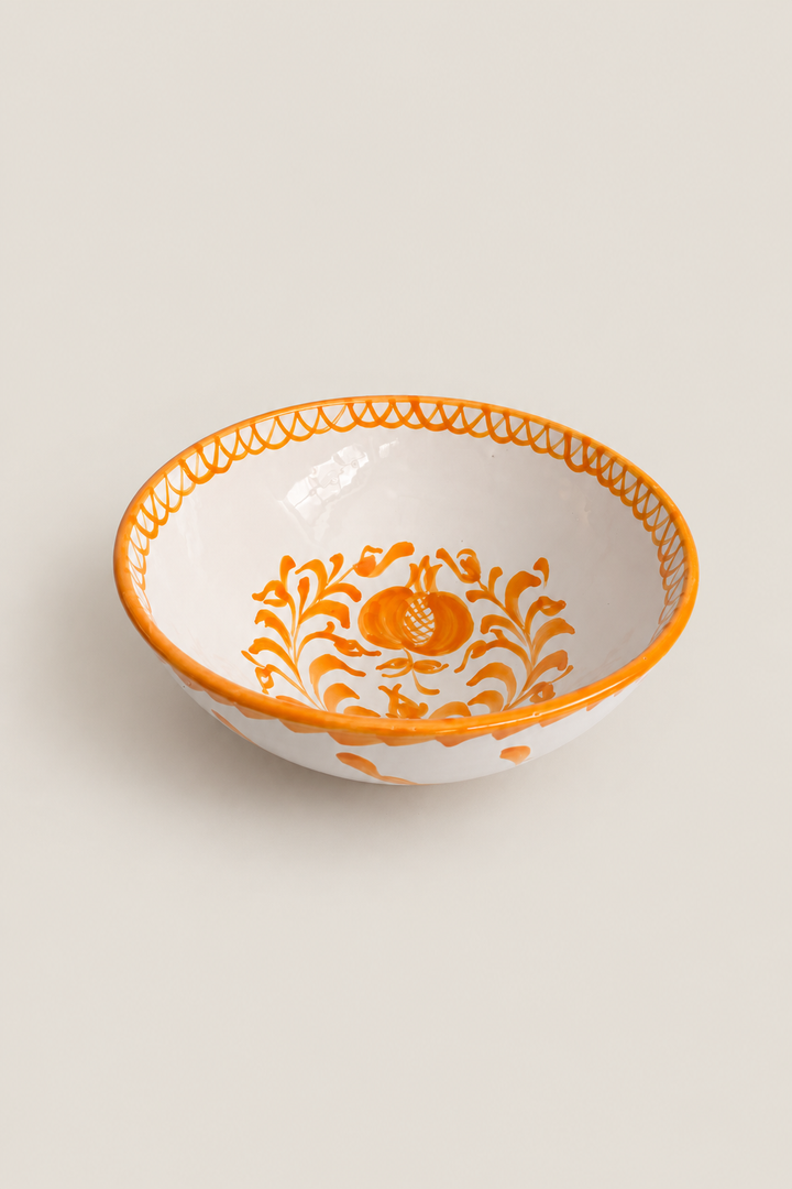 Ensaladera cóncava granaíno naranja ácido