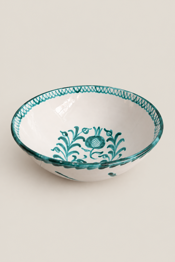 Ensaladera cóncava granaíno verde