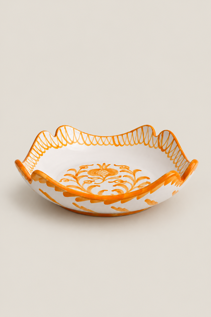 Ensaladera cuadrada granaíno naranja ácida