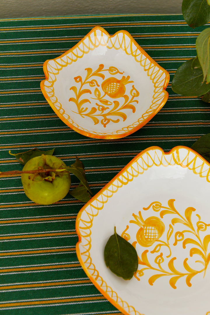 Ensaladera cuadrada granaíno naranja ácida
