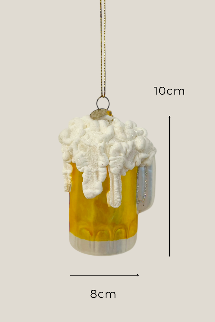 Jarra de cerveza colgante de cristal - Adorno Navidad