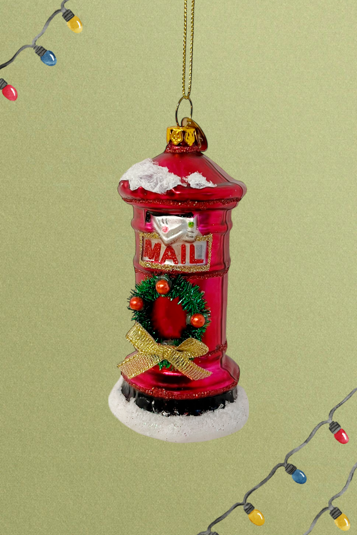 Buzón navideño colgante de cristal - Adorno Navidad