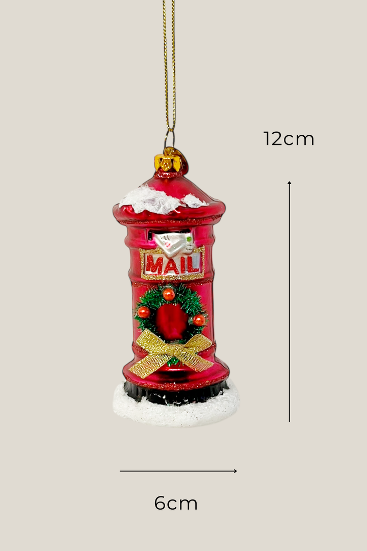 Buzón navideño colgante de cristal - Adorno Navidad