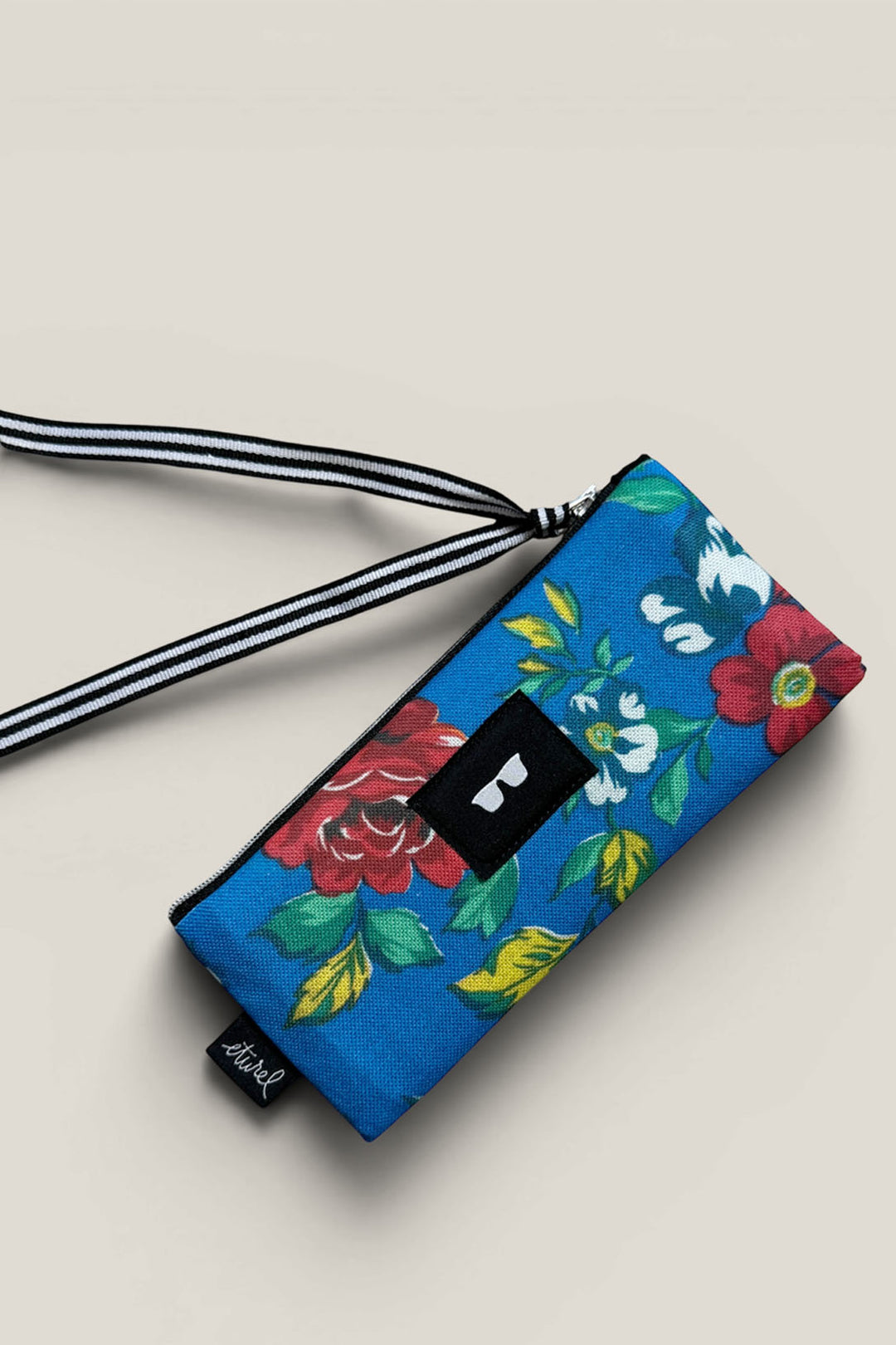 Funda de gafas lona camping flores azul