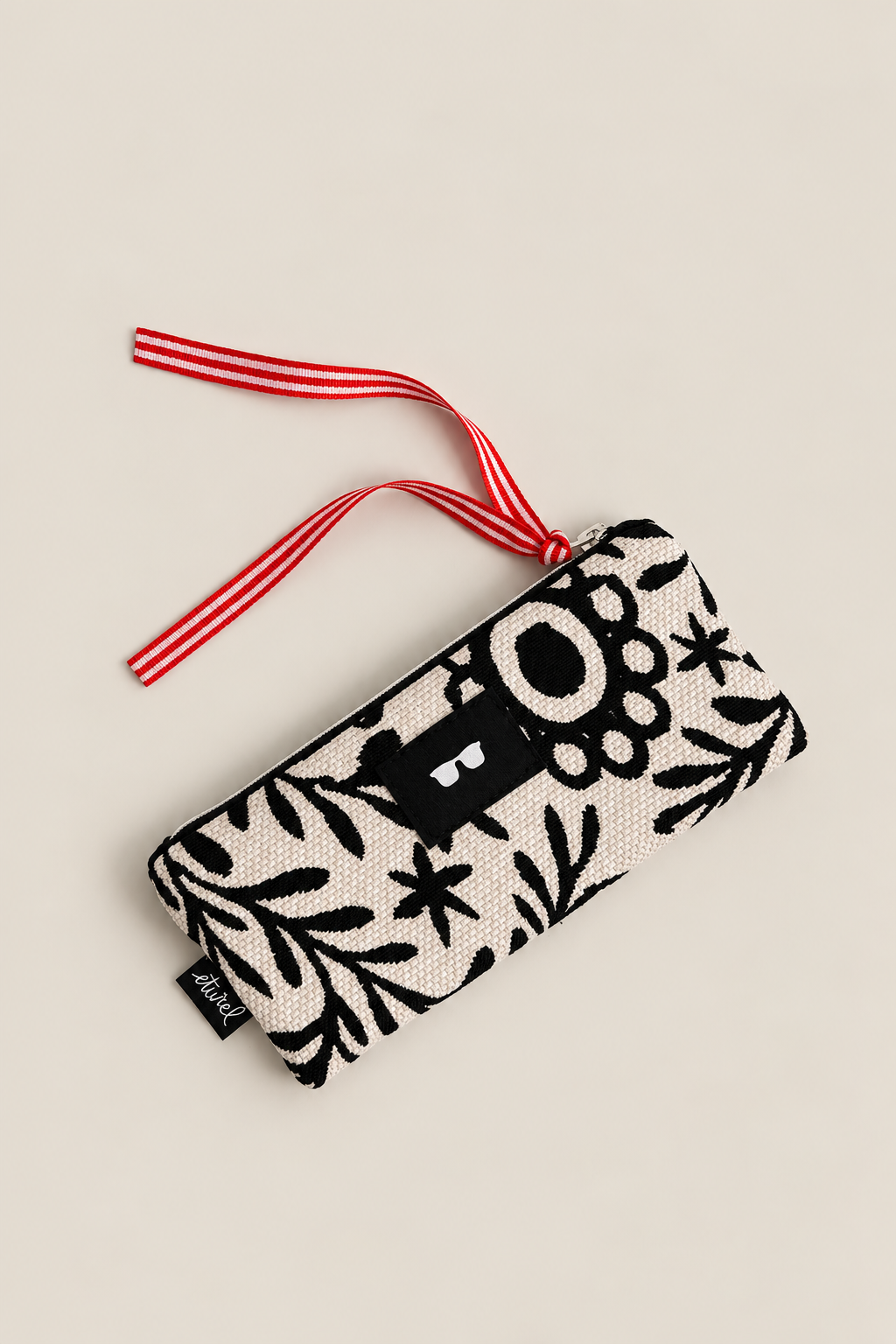 Funda de gafas jacquard granaíno beige