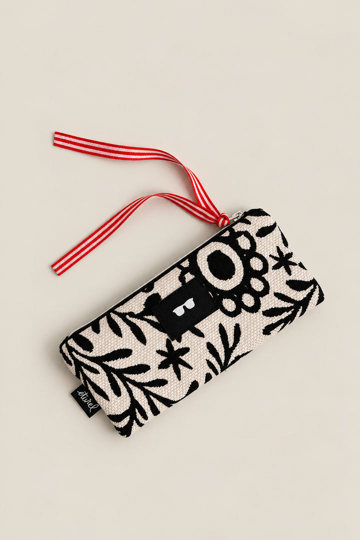 Funda de gafas jacquard granaíno beige