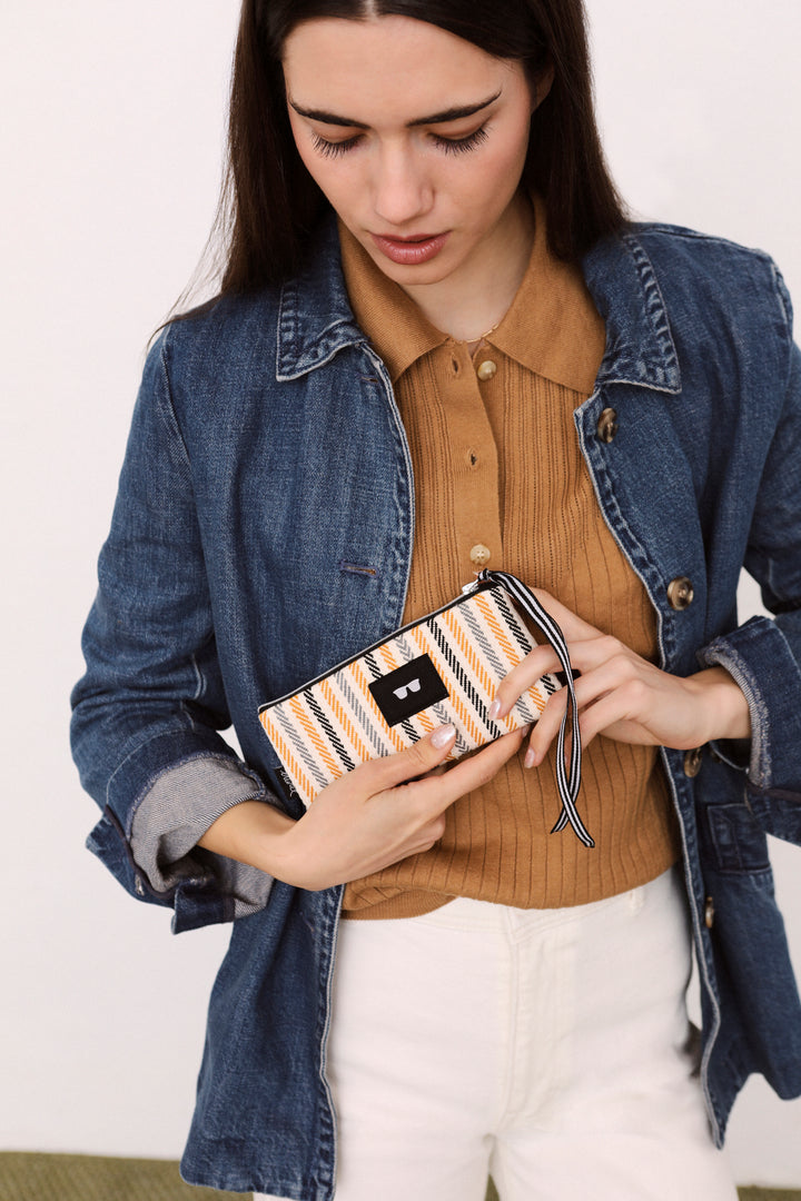 Funda de gafas sarga de burgos miel
