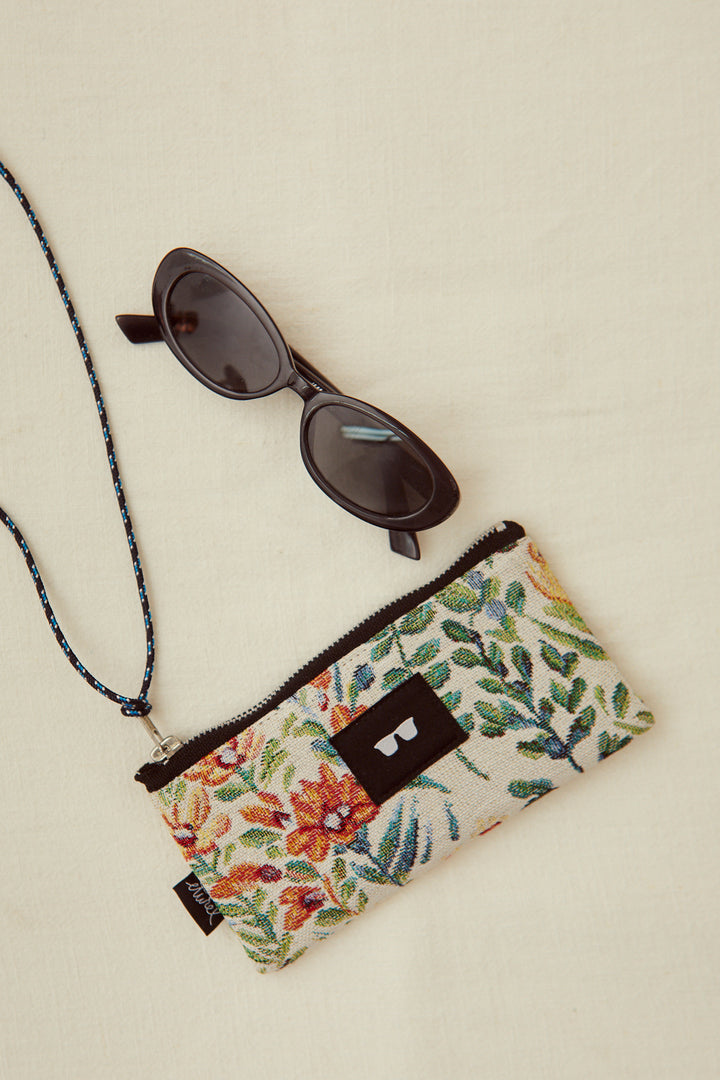 Funda de gafas tejido jacquard flores azaleas