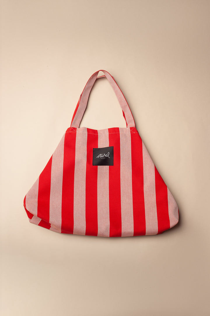 Bolso shopper maxi lona toldo rojo