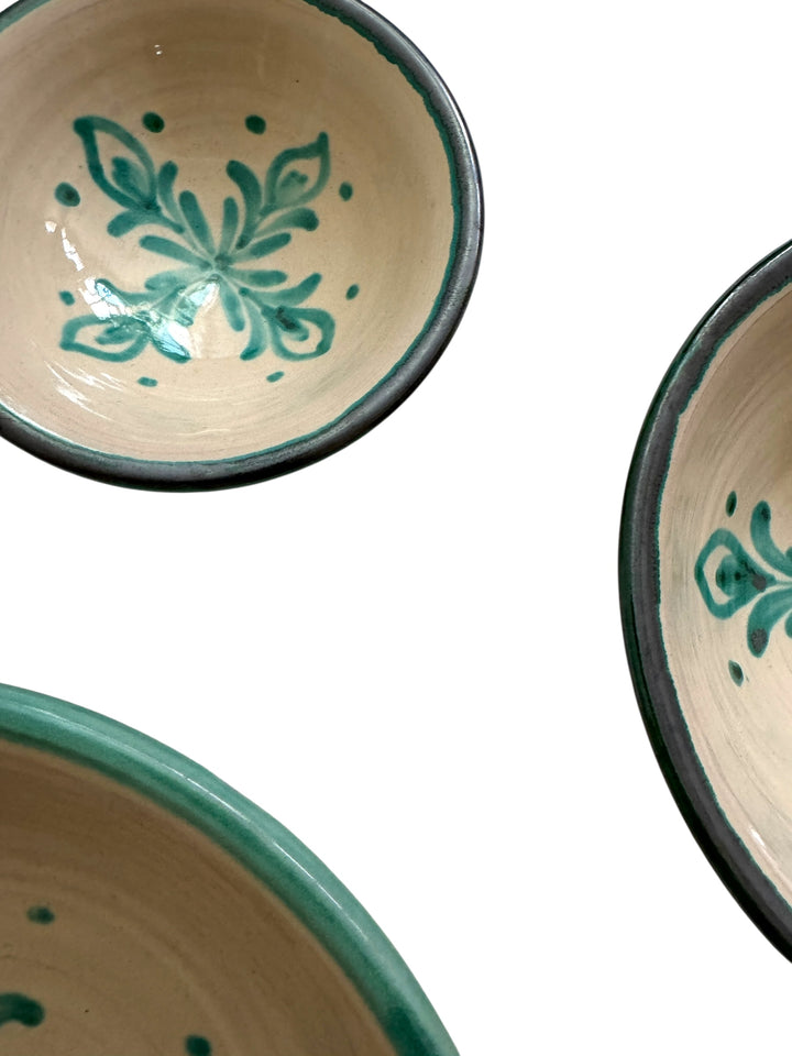 Set de cuencos cerámica granaíno verde (Defectuoso)