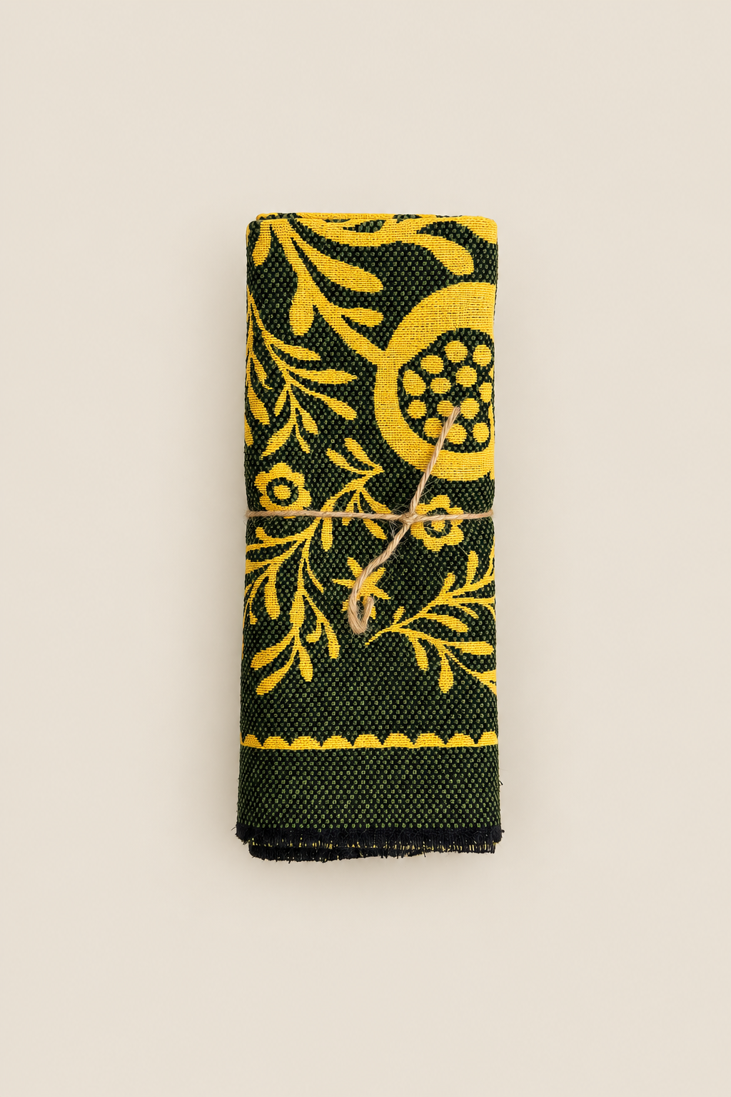 Mantel individual jacquard granaíno amarillo (pack de 2)