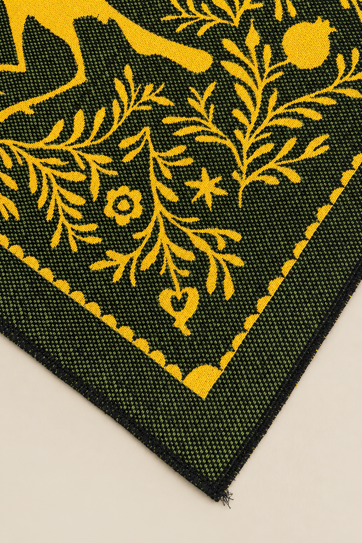 Mantel individual jacquard granaíno amarillo (pack de 2)