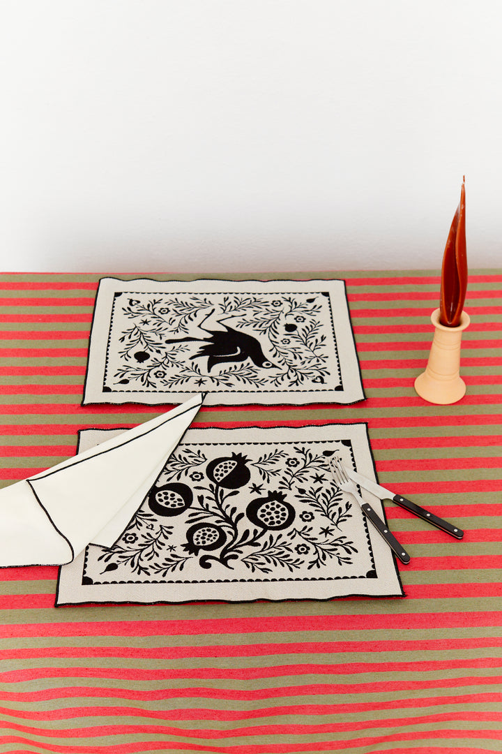 Mantel individual jacquard granaíno beige (pack de 2)