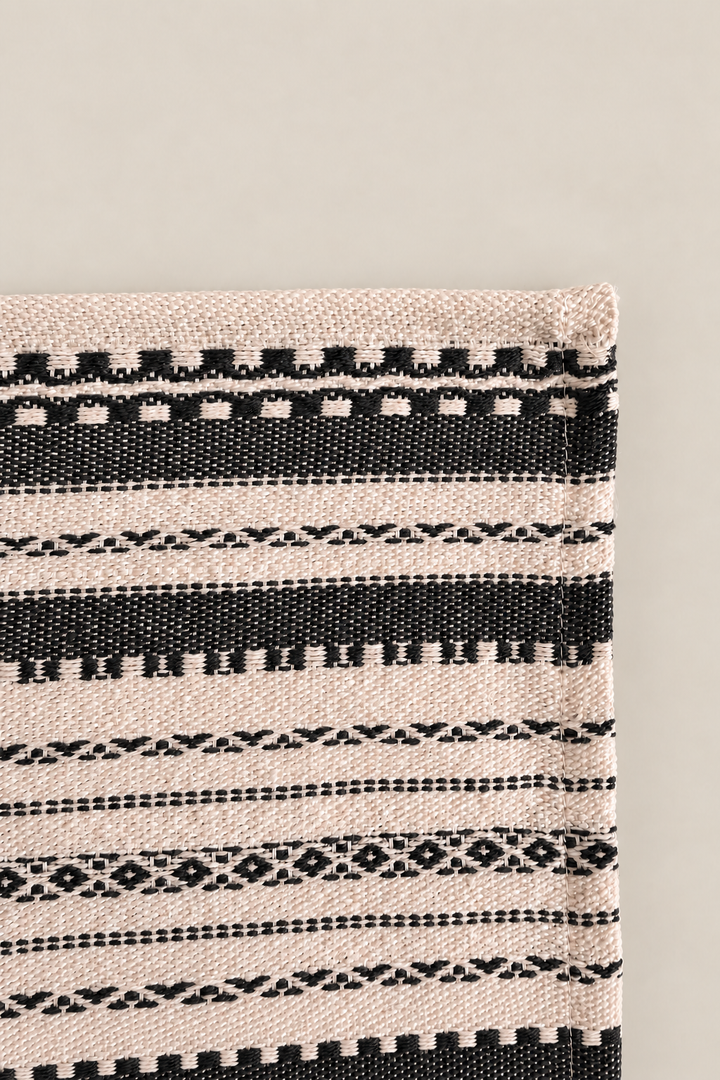 Mantel individual alpujarra negro (pack de 2)
