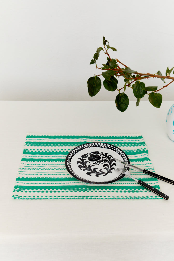 Mantel individual alpujarra verde (pack de 2)