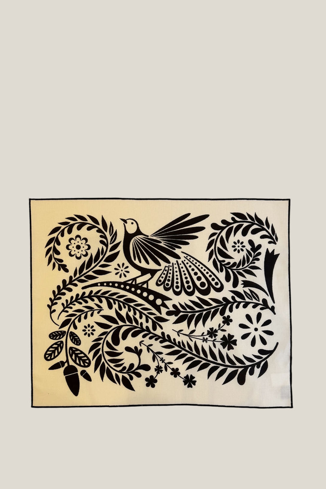 Mantel individual reversible folklore blanco (pack de 4)