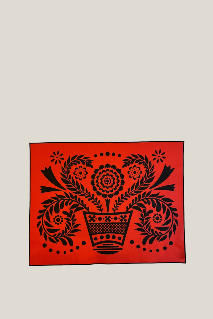 Mantel individual reversible folklore negro (pack de 4)