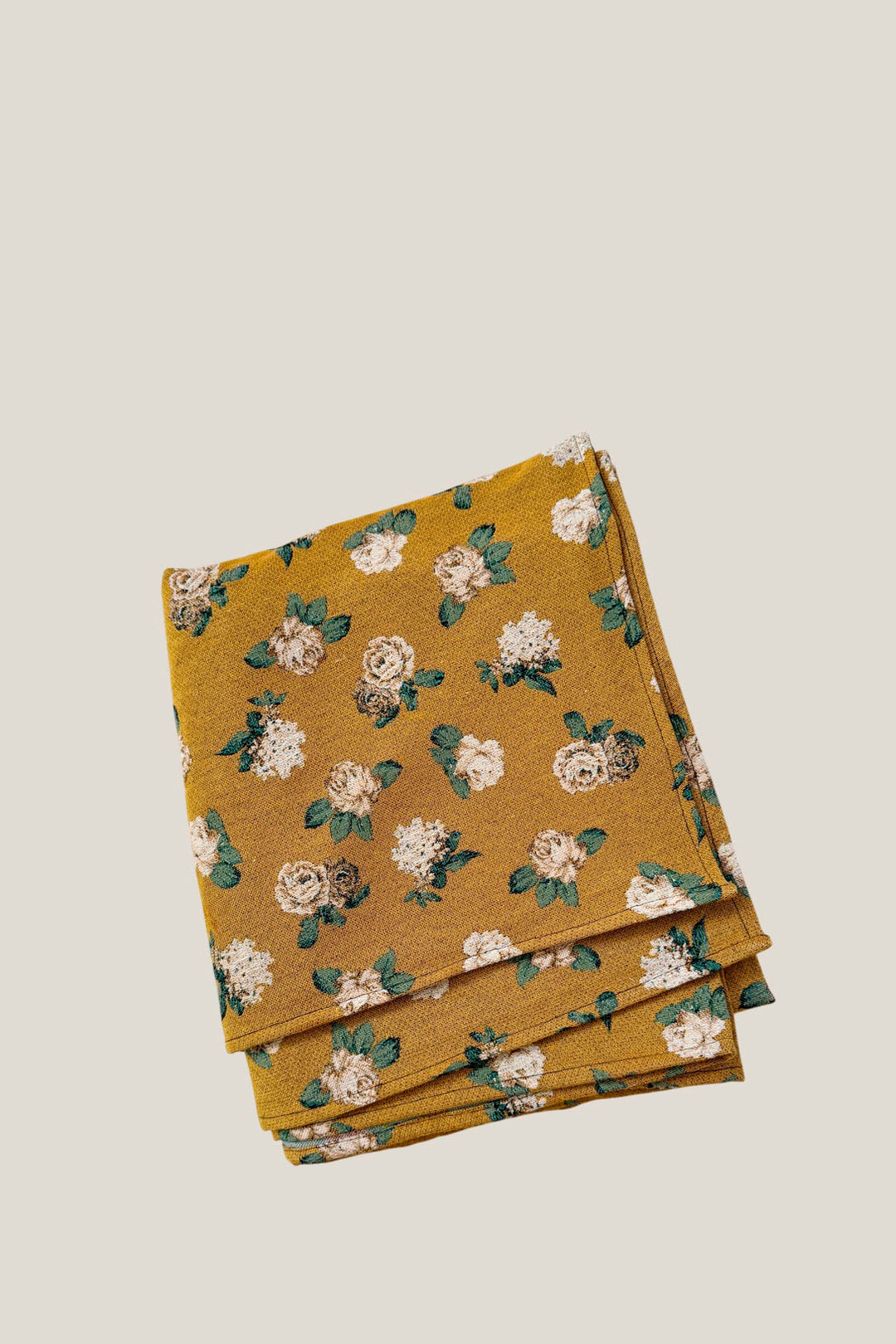 Mantel  tejido jacquard flores rosas