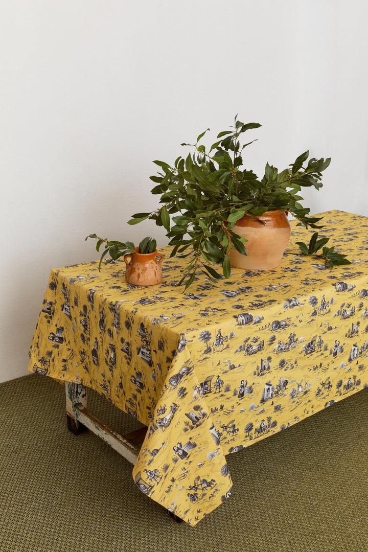 Mantel quijote amarillo