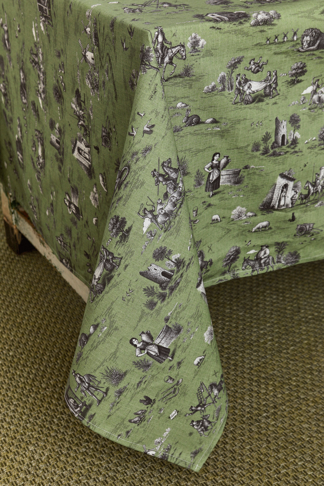 Mantel quijote verde