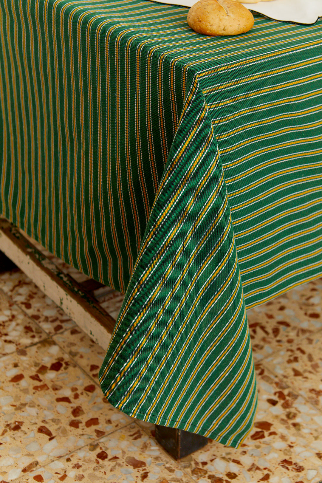 Mantel tejido manchego verde