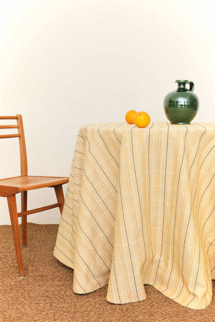 Falda para mesa camilla espiga amarillo
