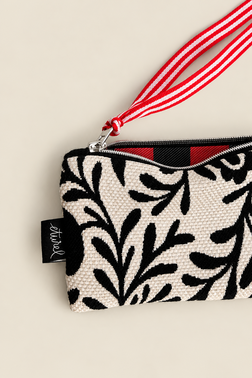 Monedero jacquard granaíno beige