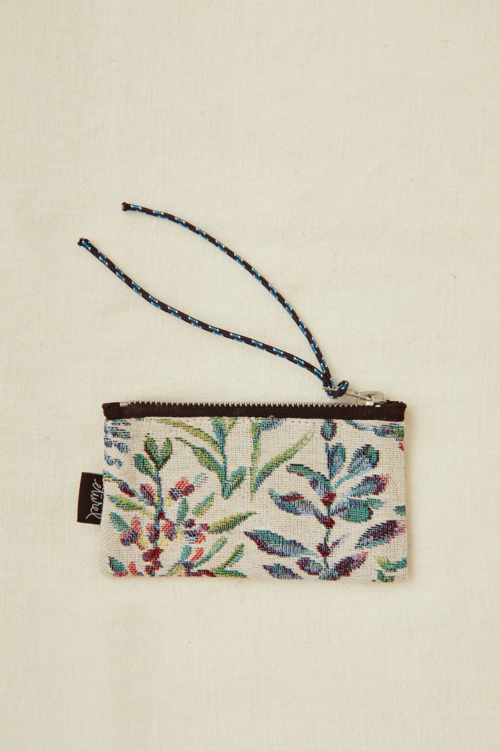 Monedero tejido jacquard flores azaleas