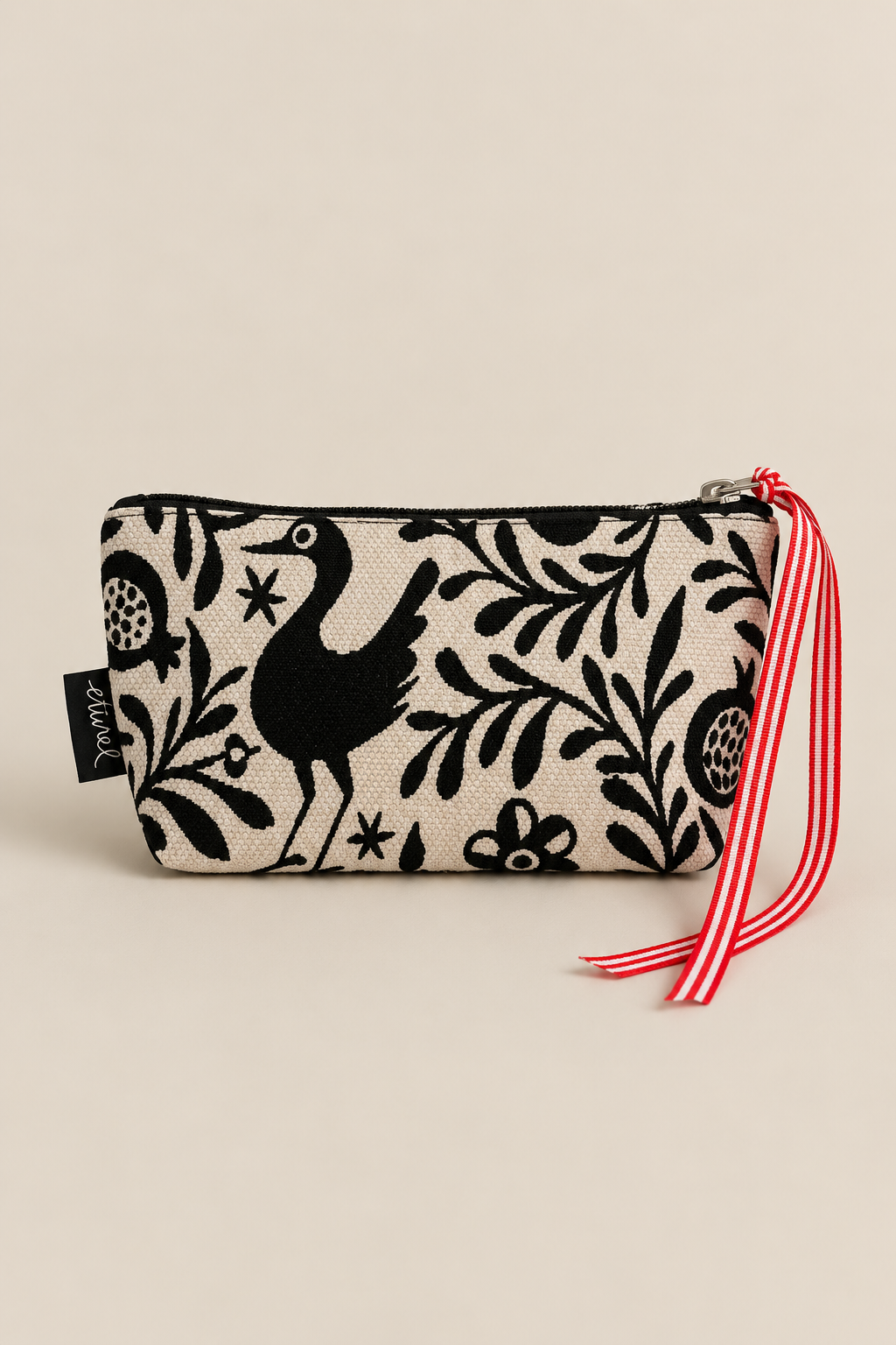 Neceser/estuche tejido jacquard granaíno beige
