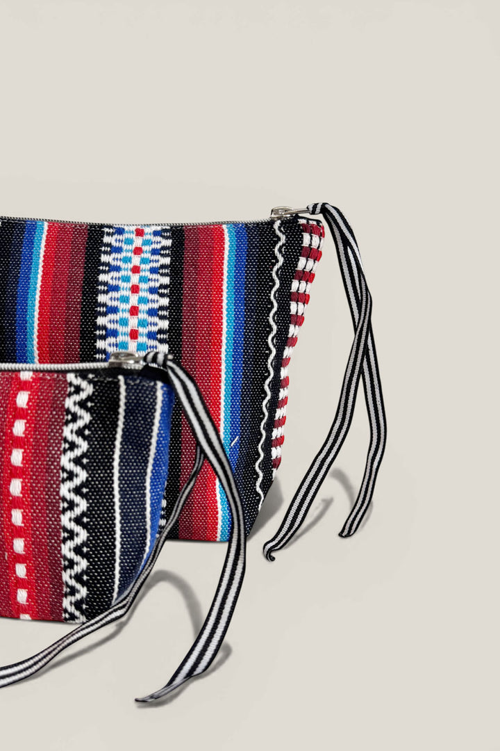 Neceser/estuche tejido manchego azul