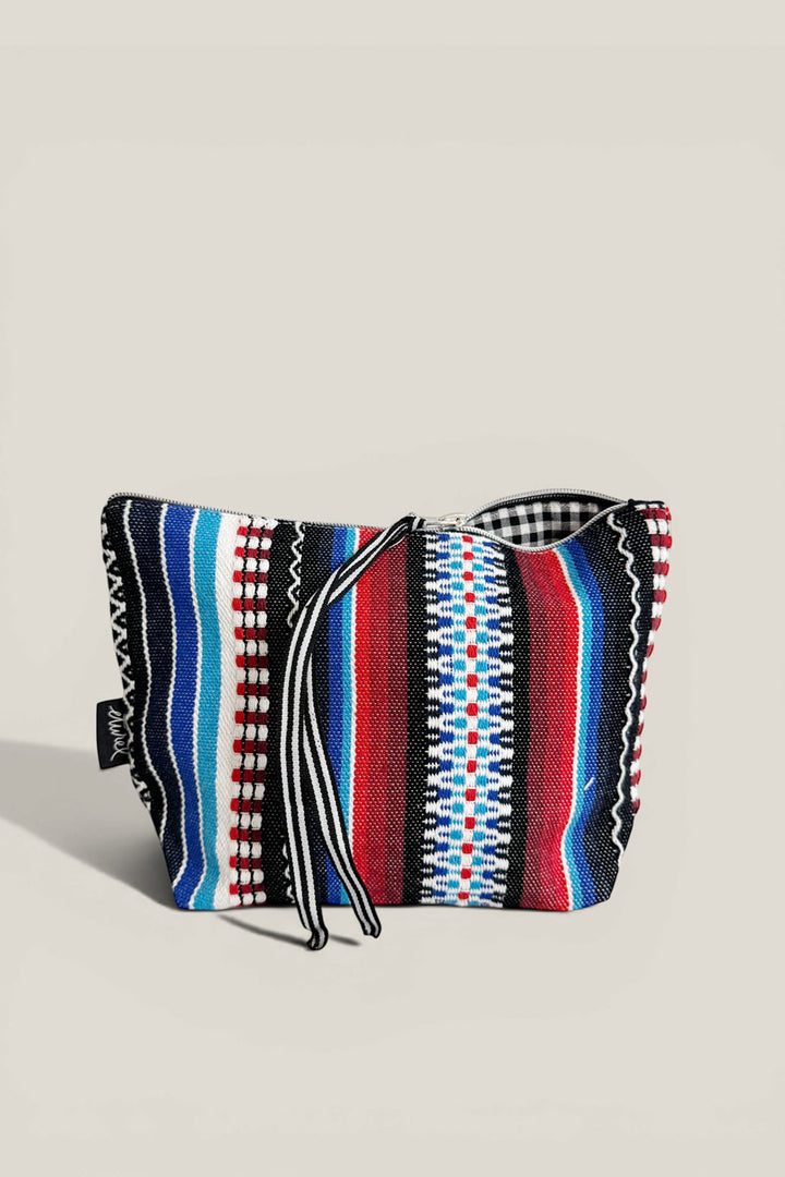 Neceser/estuche tejido manchego azul