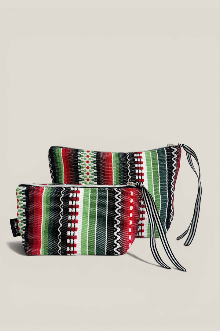 Neceser/estuche tejido manchego verde