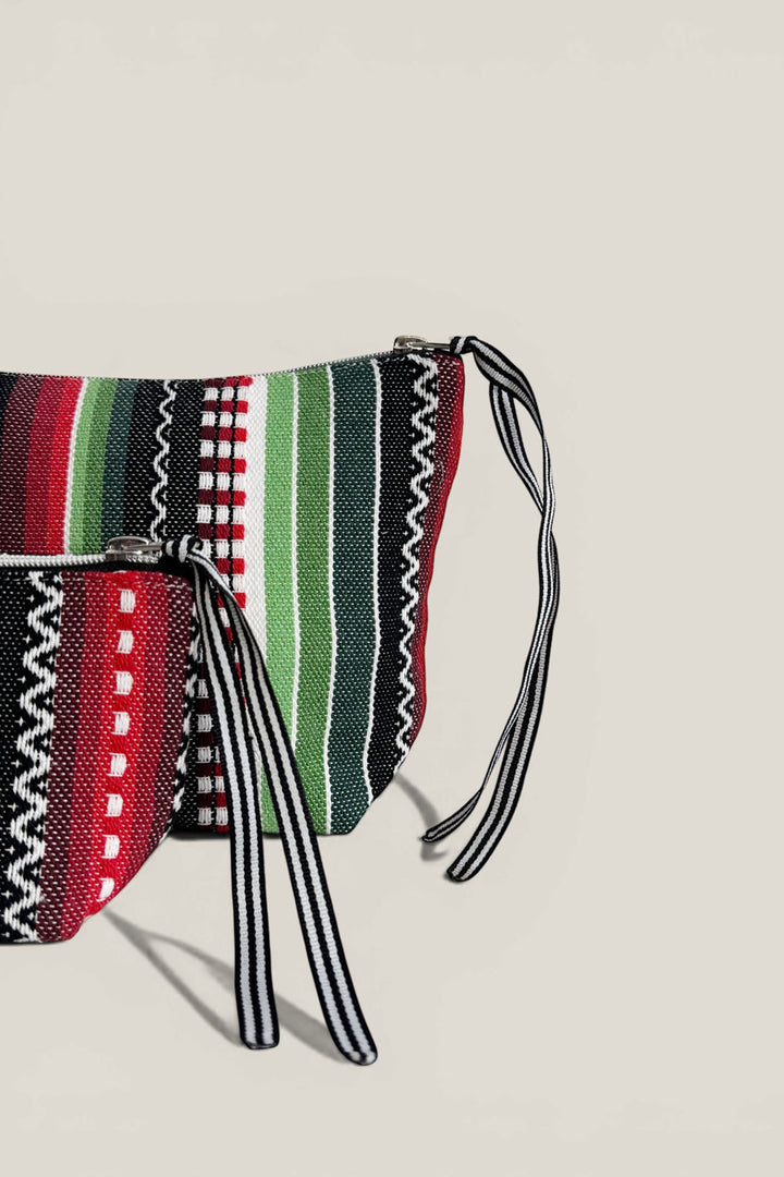 Neceser/estuche tejido manchego verde