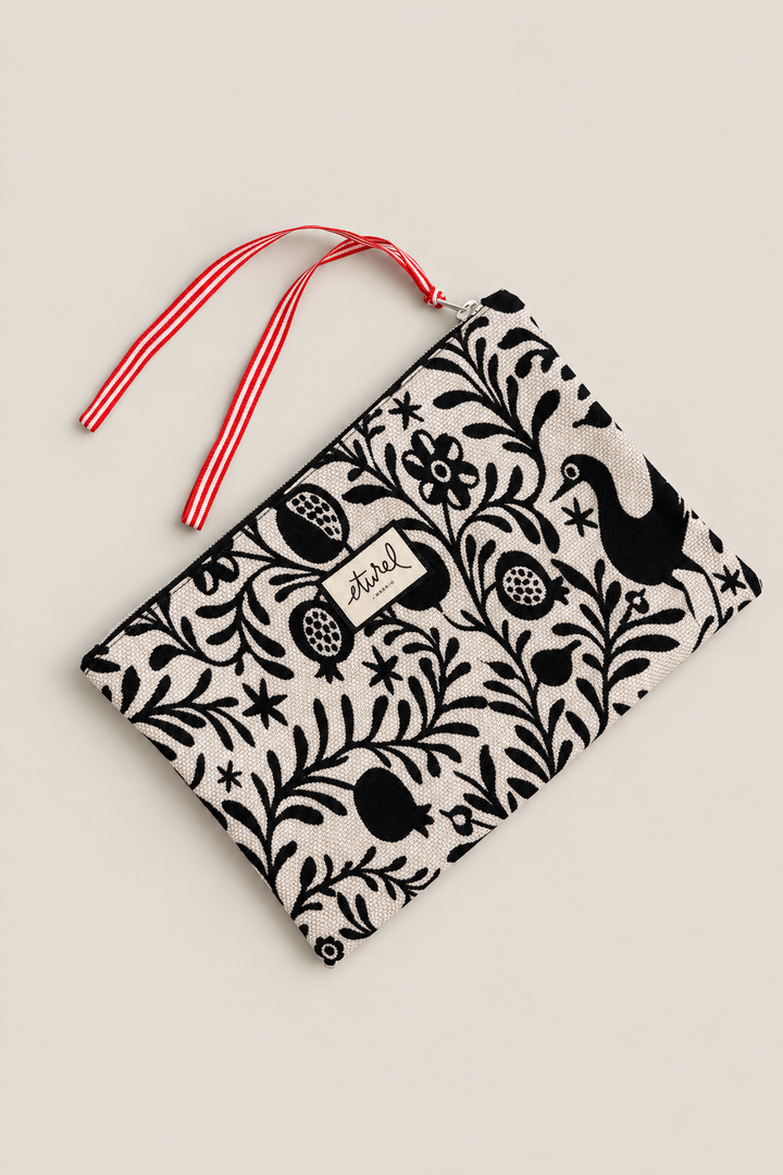 Pouch jacquard granaíno beige