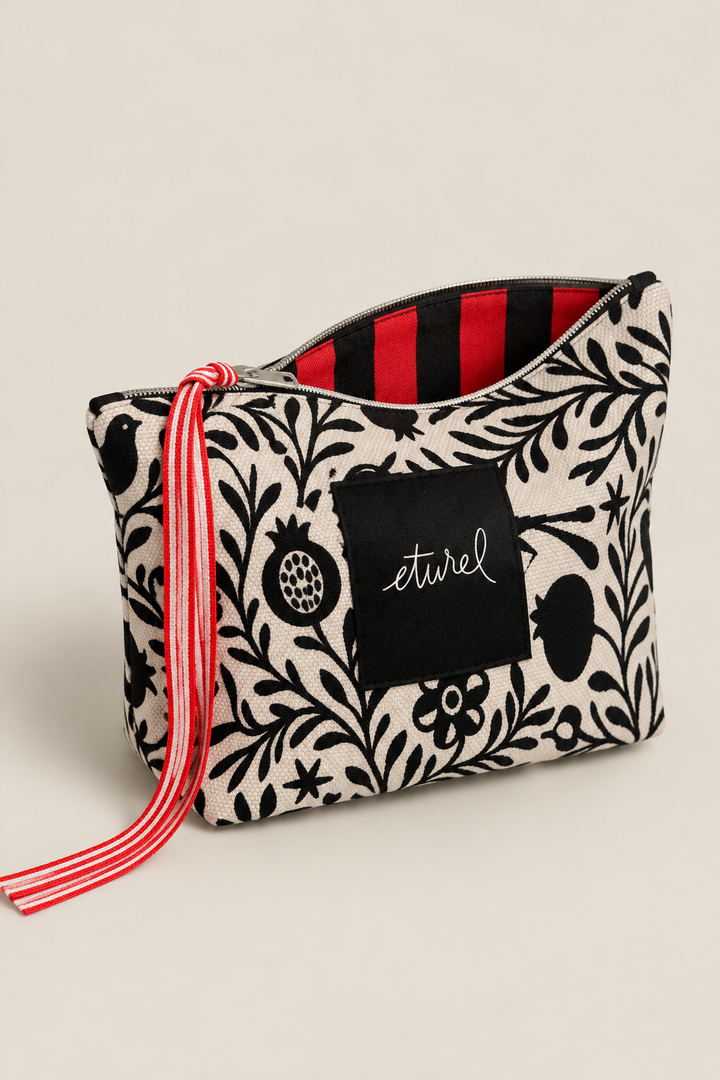 Pouch jacquard granaíno beige