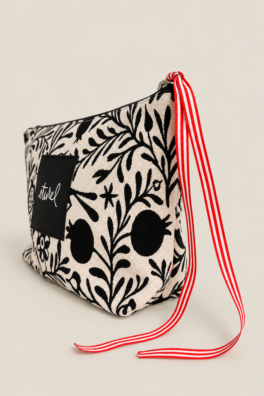 Pouch jacquard granaíno beige