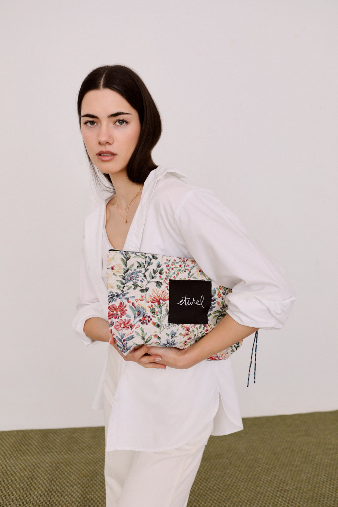 Pouch tejido jacquard azaleas