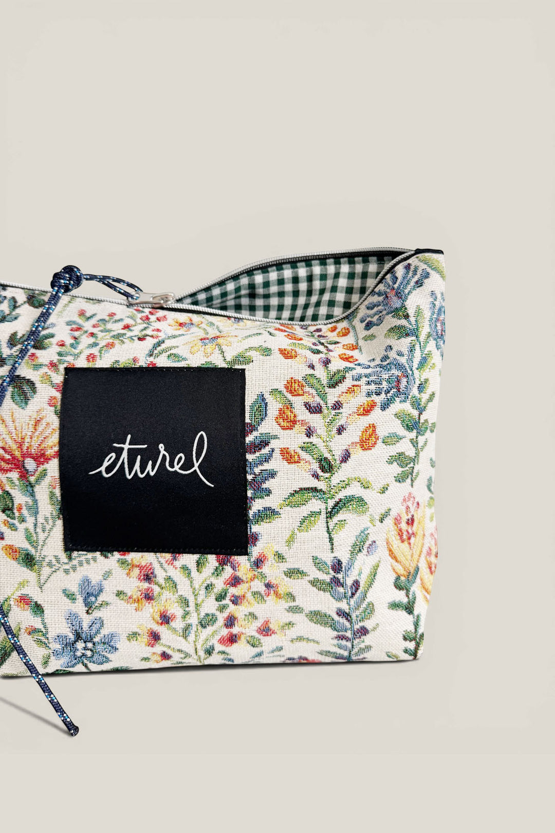 Pouch tejido jacquard azaleas