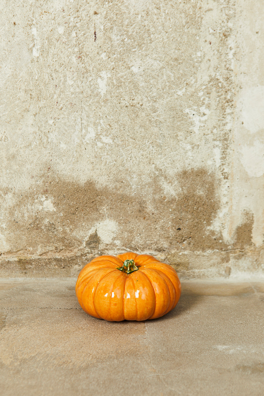 Calabaza curcubita máxima réplica de cerámica esmaltada