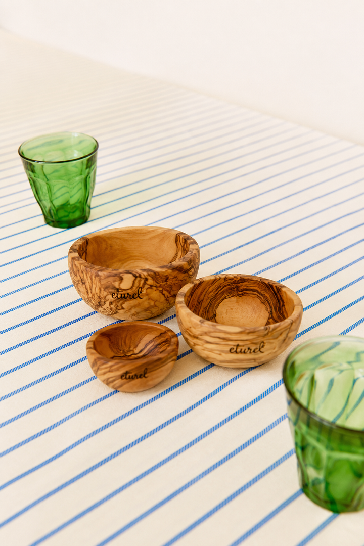 Set de cuencos de madera de olivo