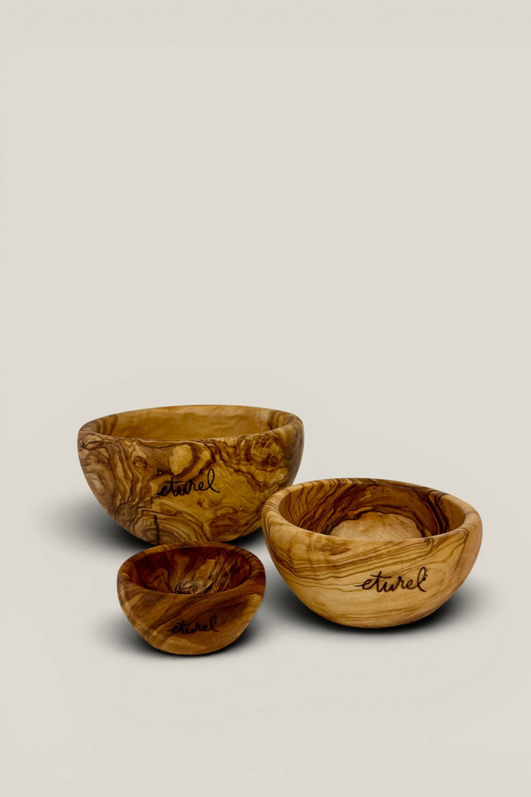 Set de cuencos de madera de olivo