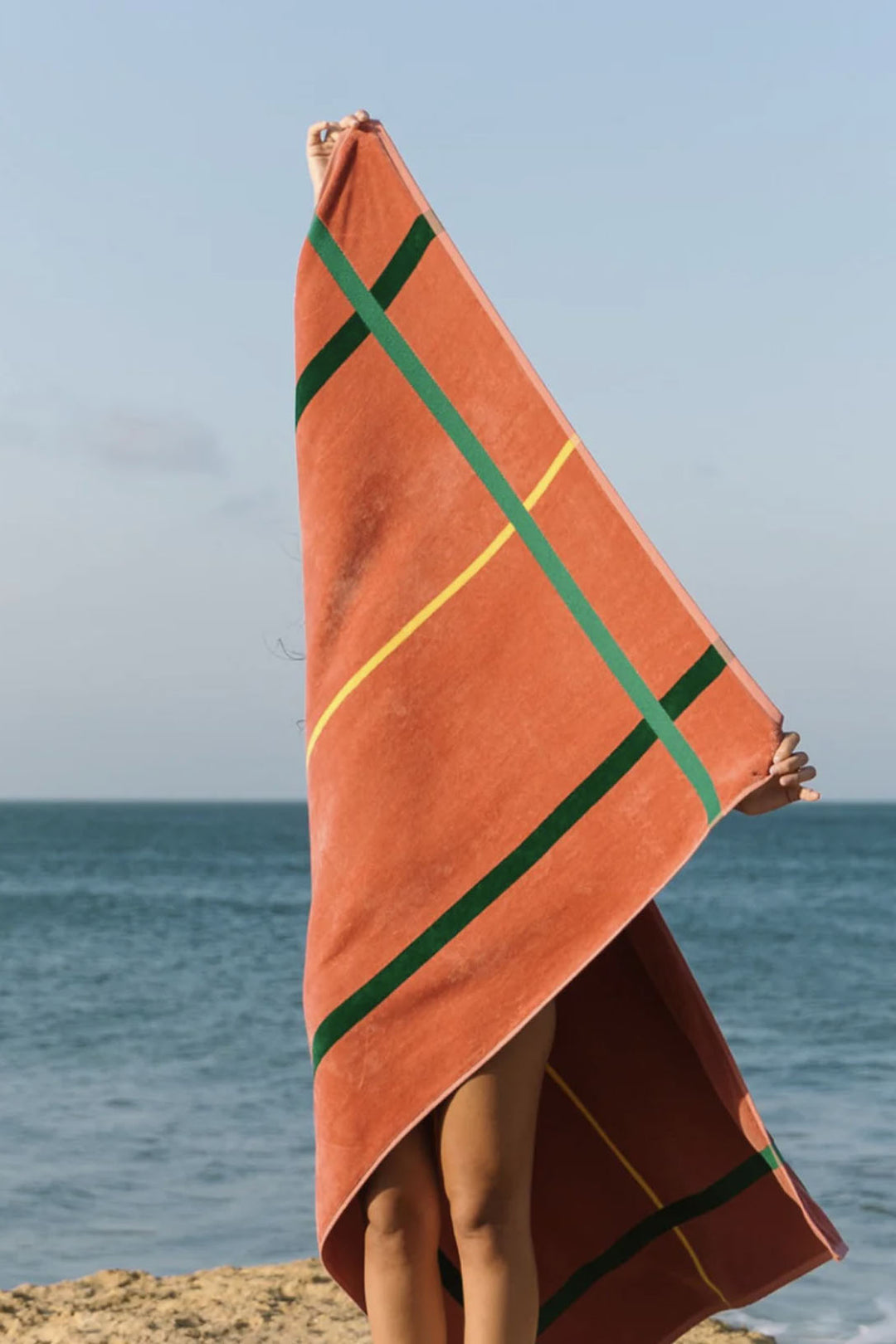 Toalla playa vintage arcilla
